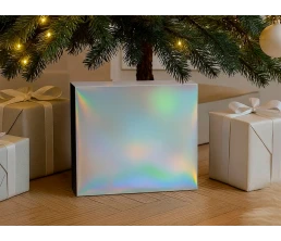 Подарочная коробка с голографическим шубером без печати 