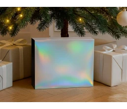 Подарочная коробка с голографическим шубером без печати 