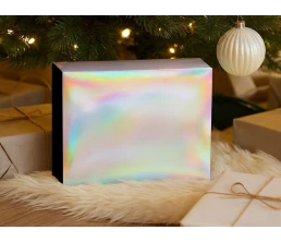 Подарочная коробка с голографическим шубером без печати 