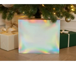 Подарочная коробка с голографическим шубером без печати 