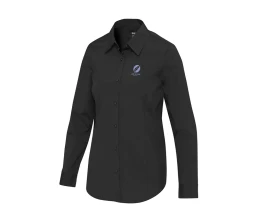 Carnelian женская рубашка из поплина - сплошной черный