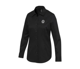 Citrine женская рубашка из твила - сплошной черный