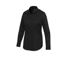 Citrine женская рубашка из твила - сплошной черный