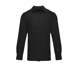 Alum вельветовая рубашка унисекс - сплошной черный