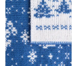 Плед Holidale, синий с молочным