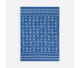 Плед Holidale, синий с молочным