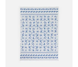 Плед Holidale, синий с молочным