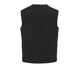 Quartz утепленный жилет унисекс из переработанного материала GRS - сплошной черный
