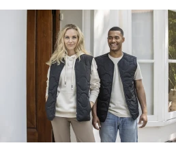 Quartz утепленный жилет унисекс из переработанного материала GRS - сплошной черный