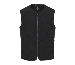 Quartz утепленный жилет унисекс из переработанного материала GRS - сплошной черный