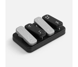 Антистресс-кликер Clacky, черный с серебристым