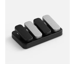 Антистресс-кликер Clacky, черный с серебристым