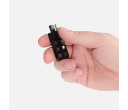 Антистресс-кликер Clacky, черный с серебристым