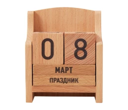 «Вечный» календарь из бука