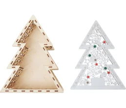 Шкатулка из фанеры в виде елки 