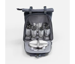 Набор для пикника Picnivo на 4 персоны, темно-серый меланж