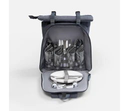 Набор для пикника Picnivo на 4 персоны, темно-серый меланж