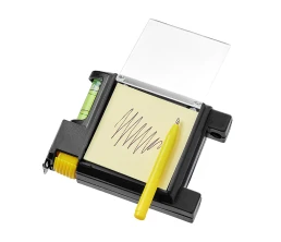 Рулетка на 2 м с уровнем и блоком для записей «Nerd»