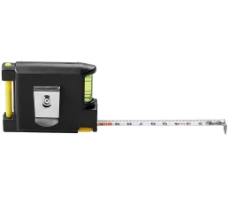 Рулетка на 2 м с уровнем и блоком для записей «Nerd»