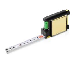 Рулетка на 2 м с уровнем и блоком для записей «Nerd»