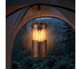 Туристический фонарь с эффектом пламени «Beacon», серый