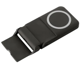 Беспроводной внешний аккумулятор с подсветкой лого и подставкой «Magflash», 10000 мАч, 15 Вт, черный