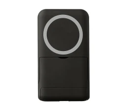 Беспроводной внешний аккумулятор с подсветкой лого и подставкой «Magflash», 10000 мАч, 15 Вт, черный