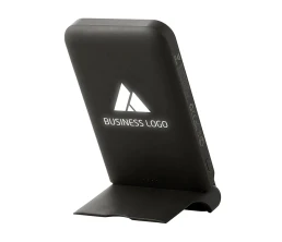 Беспроводной внешний аккумулятор с подсветкой лого и подставкой «Magflash», 10000 мАч, 15 Вт, черный