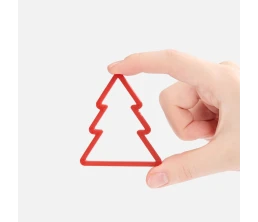 Подвеска «Елочка», 3D-печать, красная