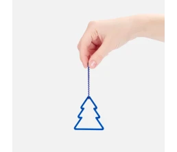 Подвеска «Елочка», 3D-печать, синяя