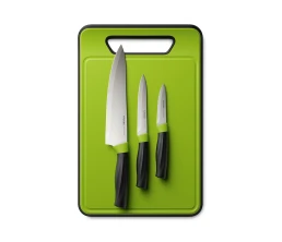 Набор из 3 ножей с пластиковой разделочной доской, NADOBA, серия OLIVIA