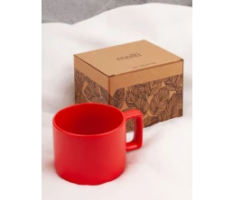 Чашка Jumbo в коробке матовая, красная