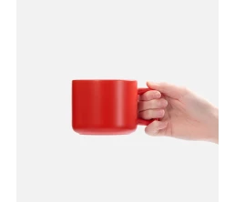 Чашка Jumbo в коробке матовая, красная