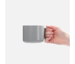 Чашка Jumbo в коробке матовая, светло-серая