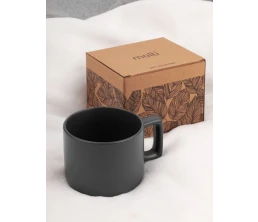 Чашка Jumbo в коробке матовая, темно-серая