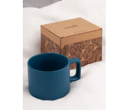 Чашка Jumbo в коробке матовая, морская волна