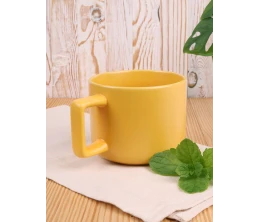 Чашка Jumbo в коробке матовая, желтая