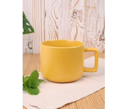 Чашка Jumbo в коробке матовая, желтая