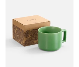 Чашка Jumbo в коробке матовая, зеленая