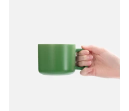 Чашка Jumbo в коробке матовая, зеленая