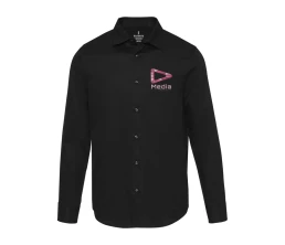 Citrine мужская рубашка из твила - сплошной черный