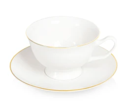 Чайная пара с золотой каймой, 200мл