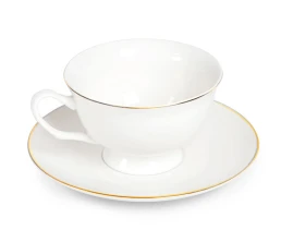 Чайная пара с золотой каймой, 200мл