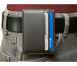 Картхолдер для двух карт и наличных денег с зажимом 