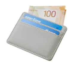 Картхолдер для двух карт и наличных денег с зажимом 