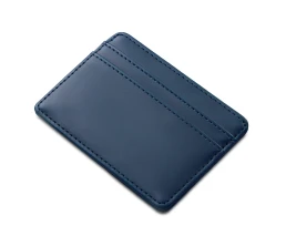 Картхолдер для двух карт и наличных денег с зажимом "Crave", темно-синий