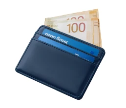 Картхолдер для двух карт и наличных денег с зажимом 