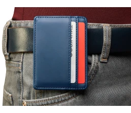 Картхолдер для двух карт и наличных денег с зажимом 