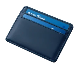 Картхолдер для двух карт и наличных денег с зажимом 