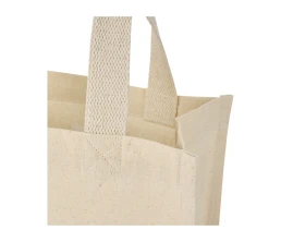 Мини эко-сумка Odessa с клинчиком, изготовленная из переработанного хлопка, сертифицированного согласно GRS, плотностью 220 г/м², объемом 9 л - Натуральный